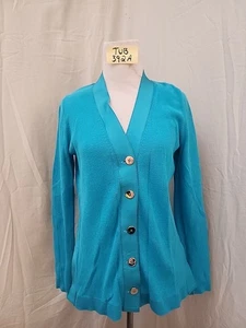  Cárdigan GRETCHEN SCOTT Grosgrain Heaven Turquesa Talla S - Imagen 1 de 7