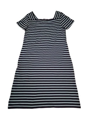 Saint James Navy Blue Striped Dress Short Sleeve Sheath Dress Nautical Size 8 - Image 1 of 4