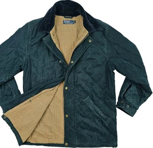 HOT VTG Men's POLO RALPH LAUREN SPORTS QUILT CORDUROY Collar LINED NAVY Jacket M - Picture 1 of 21