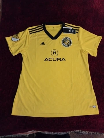 NEW! MLS Columbus Crew Authentic Soccer Jersey adidas ClimaLite Acura Yellow Cover