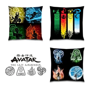 Funda de almohada Avatar The Last Airbender mezcla de terciopelo poliéster de 18"" x 18"" vendedor de EE. UU. - Imagen 1 de 8