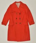 Manteau femme Weston double poitrine IT 42 polyester rouge moyen vintage QA14