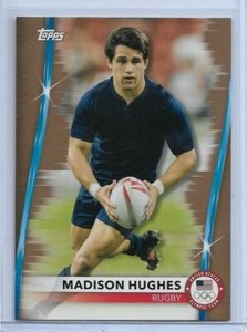 RARE 2020 TOPPS OLYMPICS MADISON HUGHES "GOLD" CARD #59 ~ /99 ~ USA RUGBY 2021