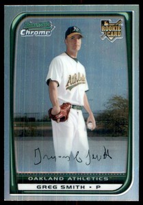 2008 Bowman Chrome Refractors Greg Smith RC Oakland Athletics #208