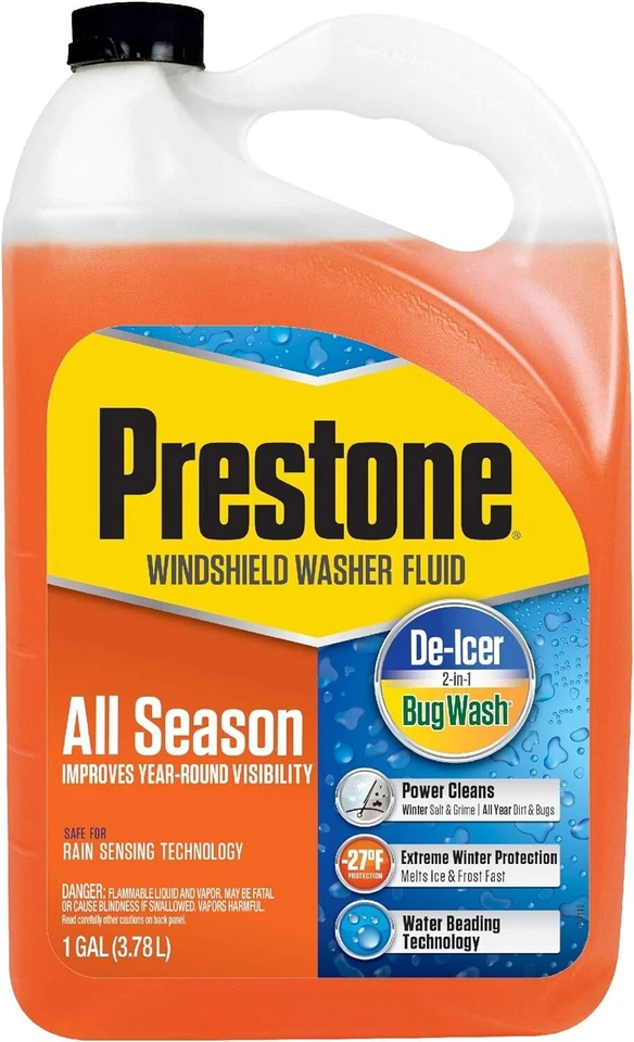 Prestone AS658 Deluxe All Season 2-in-1 Windshield Washer Fluid - 1 Gallon Foto 1 de 1