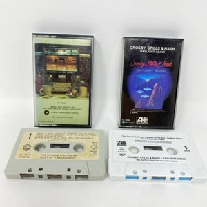 Doobie Brothers Crosby Stills Nash VTG 70s 80s 2 Cassette Tape Lot Rock Band - Picture 1 of 6