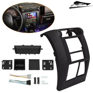 FIT FOR 97-02 JEEP WRANGLER TJ DOUBLE DIN DASH BEZEL RADIO STEREO MOUNTING KITS - Picture 1 of 14