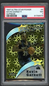 KEVIN GARNETT 1997-98 FLEER ULTRA #8 "STAR POWER SUPREME" DIE-CUT CARD PSA 7 - Picture 1 of 2