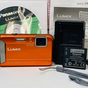 Panasonic LUMIX DMC-FT30 Waterproof Digital Camera Orange 16MP - TESTED WORKING - Picture 1 of 12