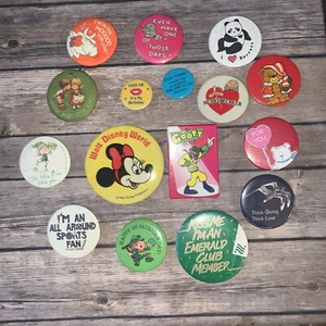 Vintage Misc. Lote de 16 alfileres de botones publicitarios Pinback - Imagen 1 de 5