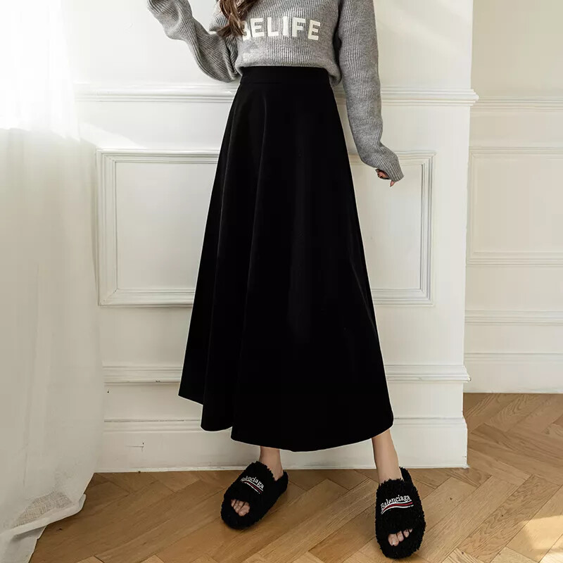 Gonna Lunga Donna A Pieghe - Vita Alta, Tessuto Morbido In Cotone, Stile Vintage, Perfetta Per Casual E Vacanze - Foto 7