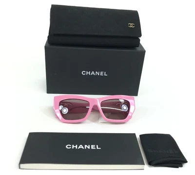 Chanel Sunglasses 5527-A c.1776/53 Polished Pink Asian Fit Frames w/ Gray Lenses - Image 1 of 4