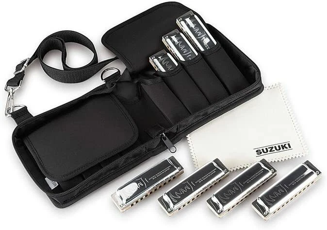 Suzuki Manji 7 Key Set 10 Hole Diatonic Harmonicas