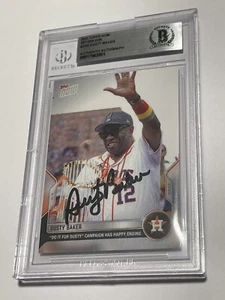 Dusty Baker Signed Topps Now Offseason Card IP Slabbed Beckett Go Astros b - Picture 1 of 3