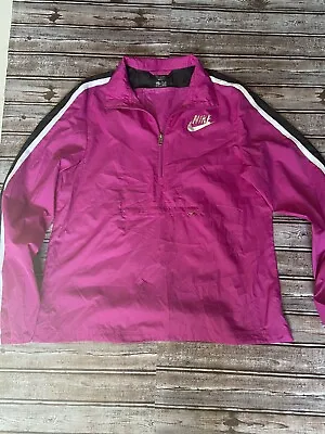 Nike Womens Running Jacket  Pink Windbreaker Size L (12/14) • 29.99€