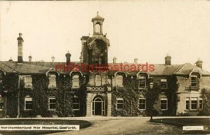 REAL PHOTOGRAPHIC POSTCARD OF NORTHUMBERLAND WAR HOSPITAL, GOSFORTH BY JOHNSTON - Picture 1 of 2