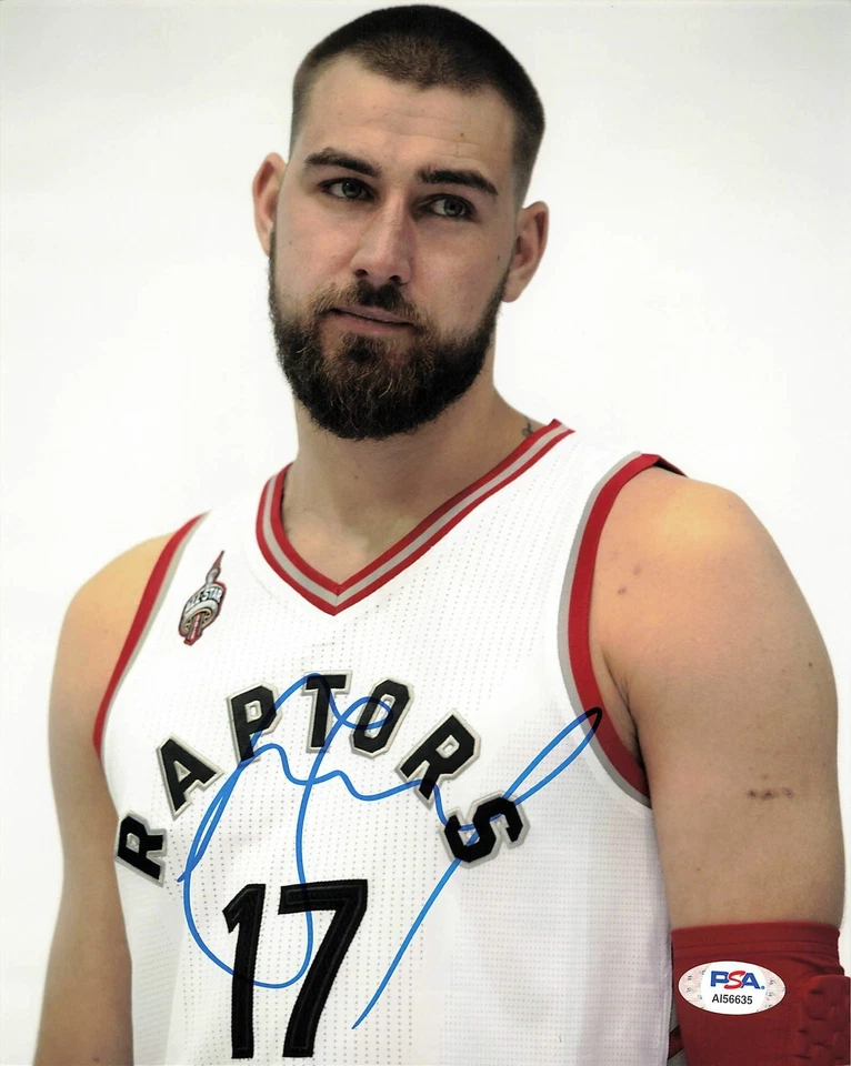 Jonas Valanciunas signed 8x10 photo PSA/DNA Toronto Raptors Autographed - Image 1 of 1