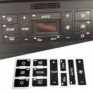 1x Für A2/Für A3 8L Auto A/C Dash Push Button Repair Kit Vinyl Aufkleber Schwarz - Picture 1 of 6