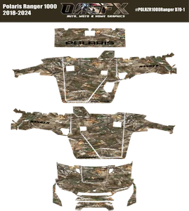 2018 - 2024 Polaris Ranger 1000 Graphics Kit D70-1 Camo - Picture 1 of 1
