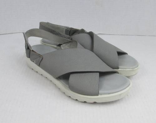 Sandali ECCO Freja Slingback $160 38 (7 US) grigio pelle ciottolata scarpa donna