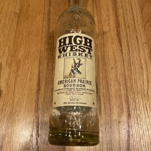 High West Whiskey Clear Glass Bottle & Wood Cork Stopper EMPTY Prairie Bourbon - Picture 1 of 4