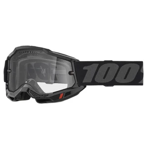 100% Accuri 2 Enduro MTB Bicycle Cycle Bike Goggles Black / Clear Lens - Picture 1 of 1