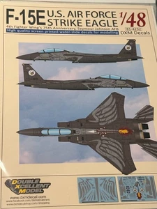 DXM DECAL # 81-4232 1:48th SCALE F-15E STRIKE EAGLE SEYMOUR JOHNSON AFB DECAL - Picture 1 of 2
