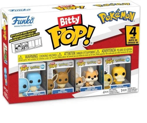 Funko Bitty Pop Pokemon: Figuras Squirtle Bitty Pop (Paquete de 4)  Foto 1 de 1