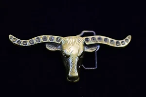 Hebilla de cinturón Texas Longhorn, hebilla de cinturón occidental - Imagen 1 de 3