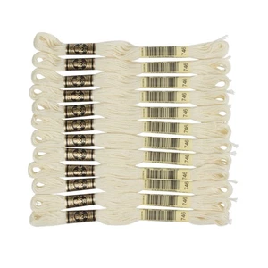 DMC Six Strand Embroidery Cotton Floss Off White 12 Skeins 8.7 Yards Each - Picture 1 of 4