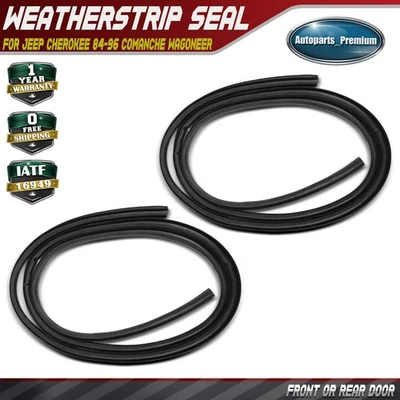 2x Vedação de porta dianteira/traseira para Jeep Cherokee 84-96 Comanche Wagoneer - Imagem 1 de 4