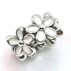 Pandora Charm Zwischenelement "Weiße Gänseblümchen" 791495 Blüten Blume Original - Bild 1 von 4
