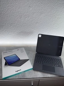 Logitech Combo Touch für iPad Pro 12.9, 5. 6. Gen, Grau, Tastatur Qwertz - Bild 1 von 7