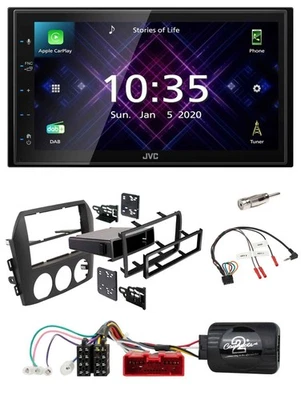 JVC DAB 2DIN Lenkrad Bluetooth USB Autoradio für Mazda MX 5 NC 05-08 schwarz - Bild 1 von 4