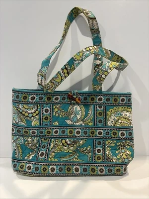 Vera Bradley Tic Tac Tote Shoulder Bag Retired Peacock Pattern - Image 1 of 4