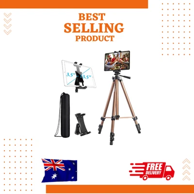 IPad Tripod, Tablet Tripod Stand 53 inch Adjustable Height Aluminum Mount Holder - image 1 of 4