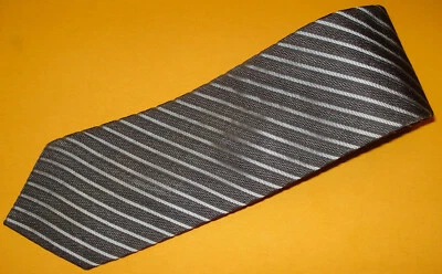 MEN'S TRUSSARDI GRAY/LIGHT GRAY STRIPED TIE - TIES - NECK TIE - DESIGNER TIES. - Image 1 of 3
