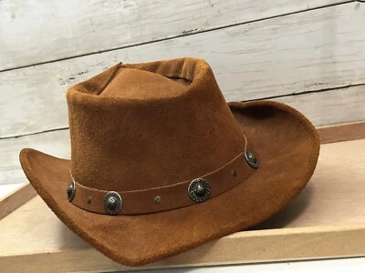De colección Minnetonka Cuero Genuino ¿El Outback? Sombrero de vaquero marrón mediano Foto 1 de 4