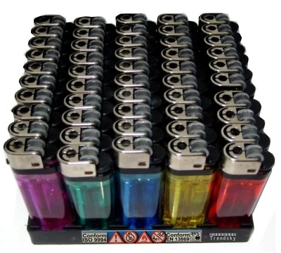 TRENDSKY 1000 x EINWEG FEUERZEUGE RAUCHERBEDARF FEUERZEUG EINWEGFEUERZEUG MIT REIBRAD