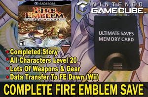 ¡Tarjeta de memoria Ṥave completa de Fire Emblem Path of Radiance! (SIN JUEGO) - Imagen 1 de 3