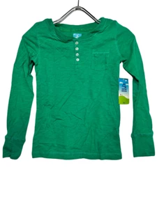 Alpine Design Kids' 4-Button Long-Sleeve Henley Deep Green, Small 6/7 - Picture 1 of 8