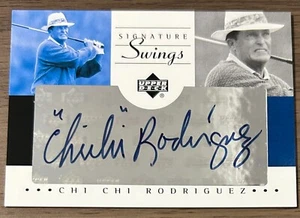 2002 UPPER DECK CHI CHI RODRIGUEZ SIGNATURE SWINGS AUTOGRAPH GOLF - Picture 1 of 2