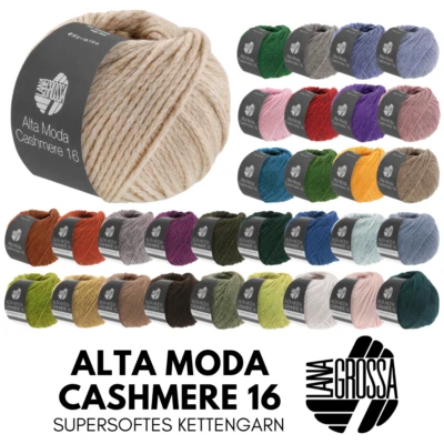 Lana Grossa ALTA MODA CASHMERE 16 supersoftes Kettengarn aus Merinowolle 110 m - Bild 1 von 4
