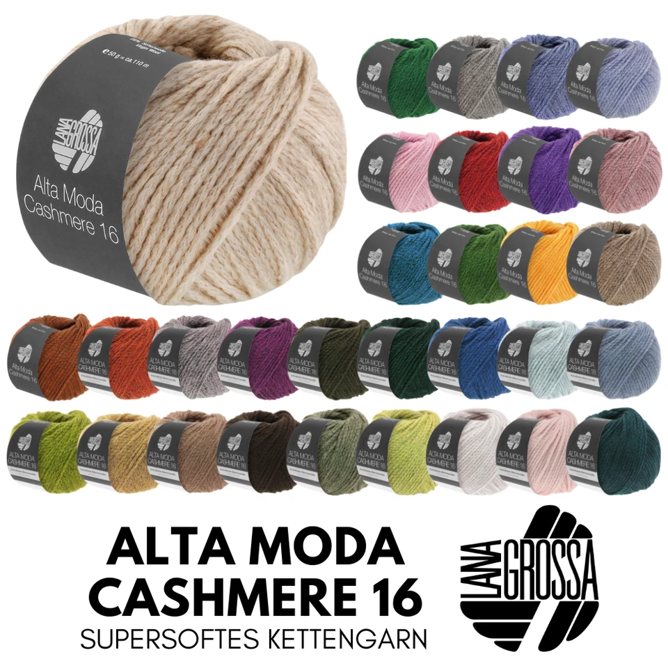 Lana Grossa ALTA MODA CASHMERE 16 supersoftes Kettengarn aus Merinowolle 110 m - Bild 1 von 4