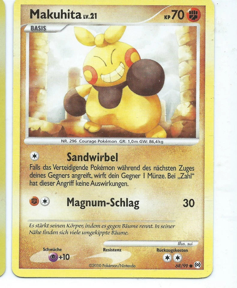 Pokémon Makuhita Lv.21 KP70 Courage Pokémon aus Arceus TOP - Bild 1 von 1
