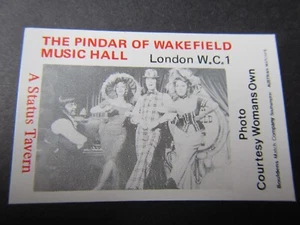 The Pindar of Wakefield Music Hall Bouldens Matchbox Label free shipping - Picture 1 of 2