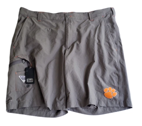 COLUMBIA Omni-Shield Clemson Tigers Performance Shorts Gray Size 40 Gray PFG 👀 Cover