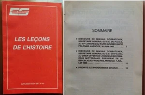 C1 GORBATCHEV Lecons de l Histoire Discours ETUDES SOVIETIQUES 1986 Russie URSS - Picture 1 of 1