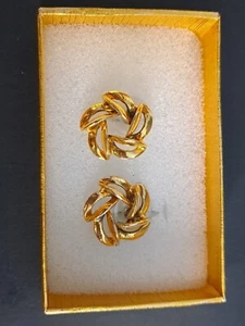 Goldfarbene Ohrstecker - Bild 1 von 3