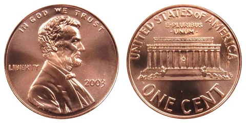 2003 P Lincoln Memorial Cent Copper Plated Zinc Penny ** ON HAND ** Cover